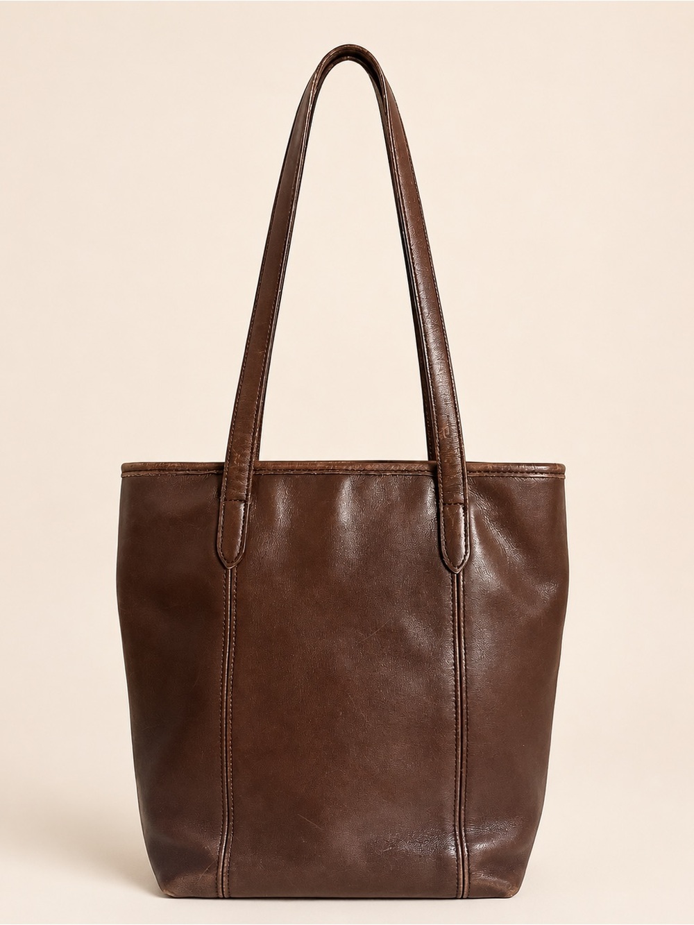 Coach Vintage Classic Lunch Tote 9077 Brown Leather Shoulder Bag - Picture 2 of 14